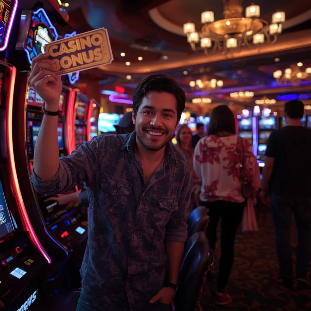 une personne tenant un bonus CABARINO CASINO